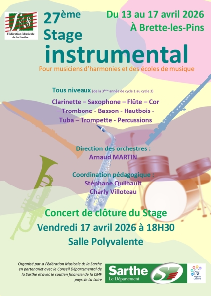 Concert de clôture Formation Musicale de la Sarthe