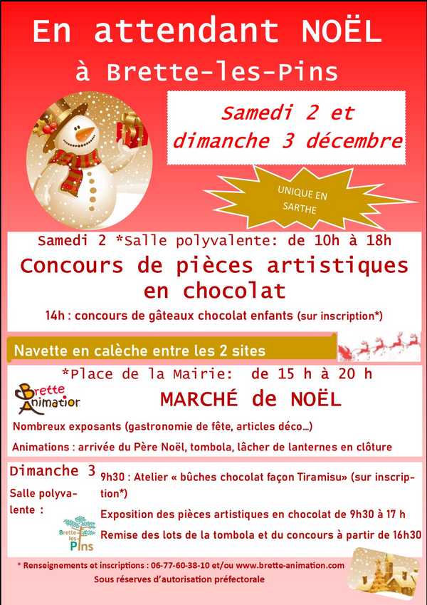 Marché Noël et concours chocolats