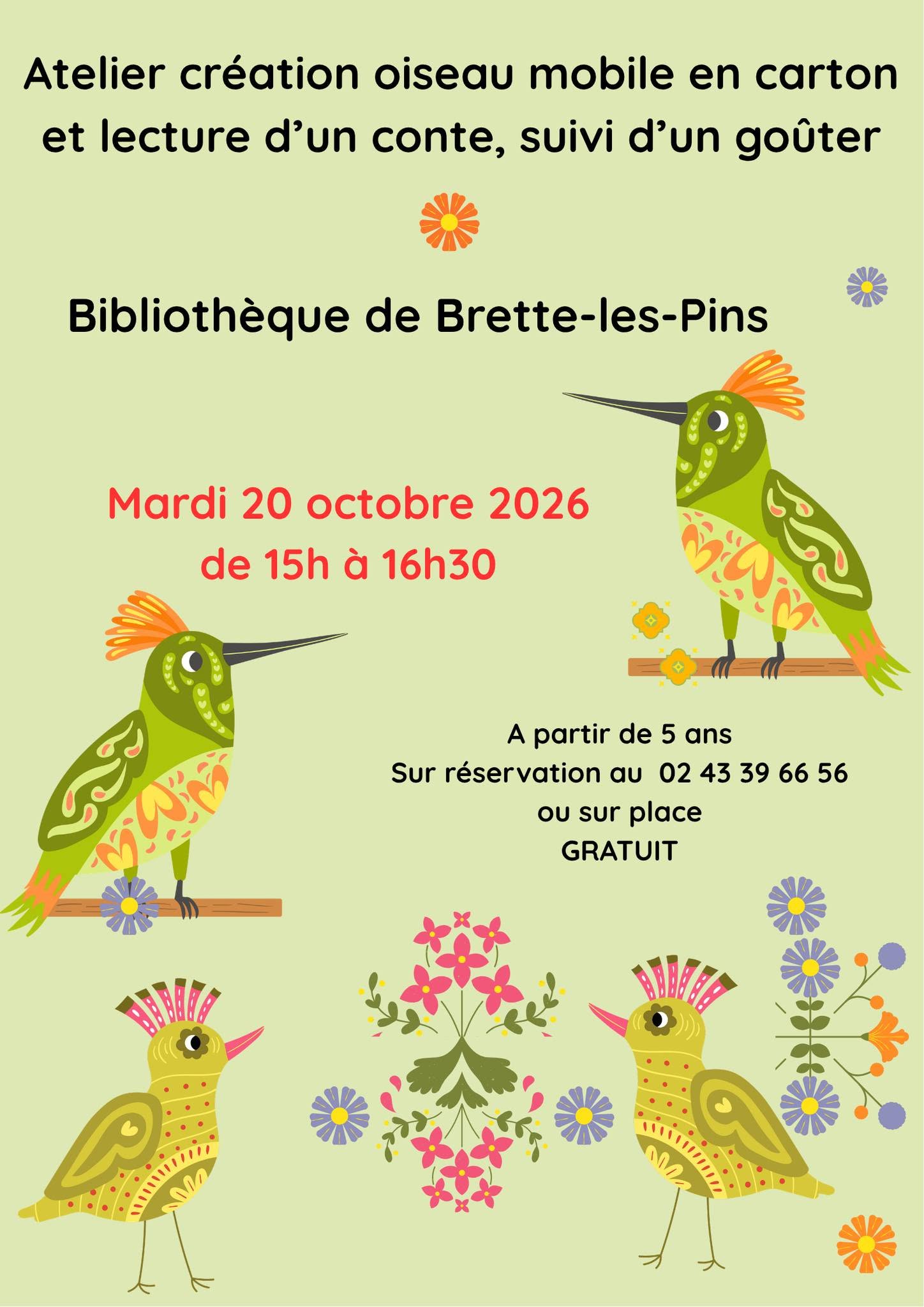 Création d'oiseaux mobiles en carton
